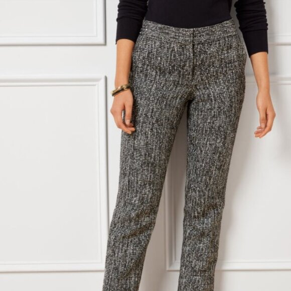 Talbots Hampshire Ankle Pants - Black Sequin Tweed - Picture 2 of 12